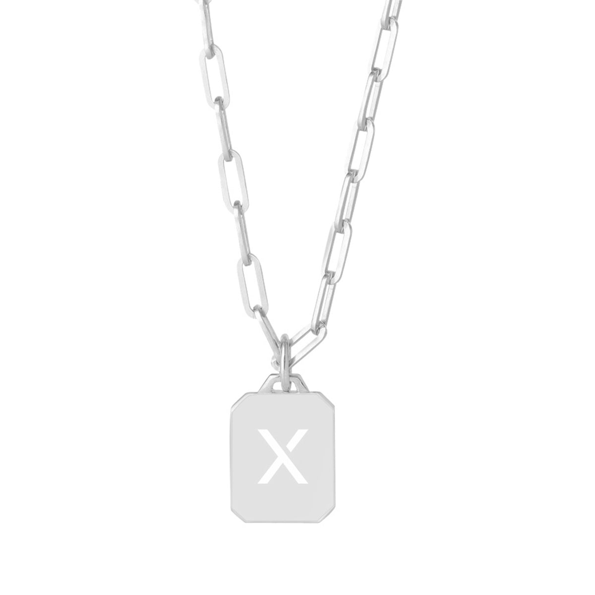 STERLING SILVER INITIAL HEIRLOOM NECKLACE